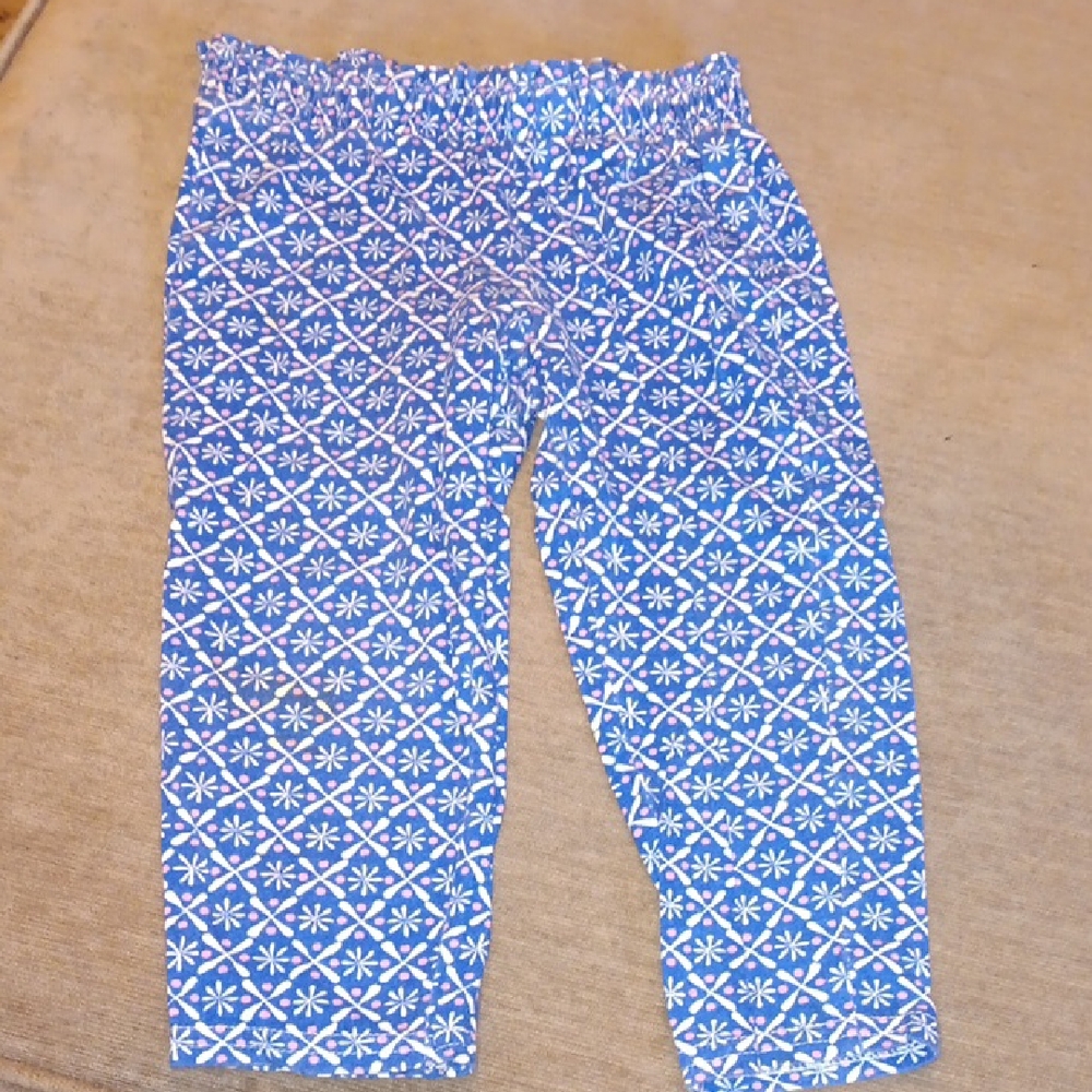Blue and White Patterned 18 Month Girl's Pants